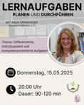 Bild in Galerie-Betrachter laden, Mai 25 / Lernaufgaben gestalten | Anja Spenninger