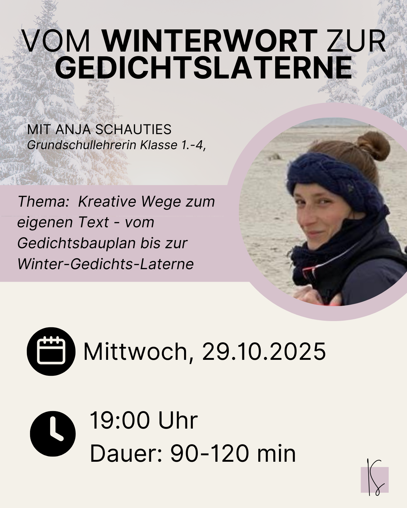 *Abgesagt! Vom Winterwort zur Gedichtslaterne | Anja Schauties