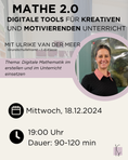 Bild in Galerie-Betrachter laden, DEZ / Mathe 2.0 – Digitale Tools für kreativen und motivierenden Unterricht | Ulrike van der Meer
