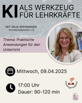 Bild in Galerie-Betrachter laden, April / KI als Werkzeug für Lehrkräfte | Anja Spenninger