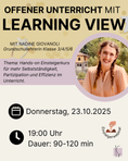 Bild in Galerie-Betrachter laden, Okt 2025 / Offener Unterricht mit LearningView | Nadine Giovanoli