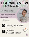 Bild in Galerie-Betrachter laden, Sep 25 / LearningView in 1. & 2. Klasse | Verena Reuter