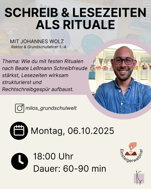 Schreib- und Lesezeiten als Rituale | Johannes Wolz