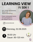 Bild in Galerie-Betrachter laden, Sep 25 / LearningView in Sek I | Leonie Feitenhansl