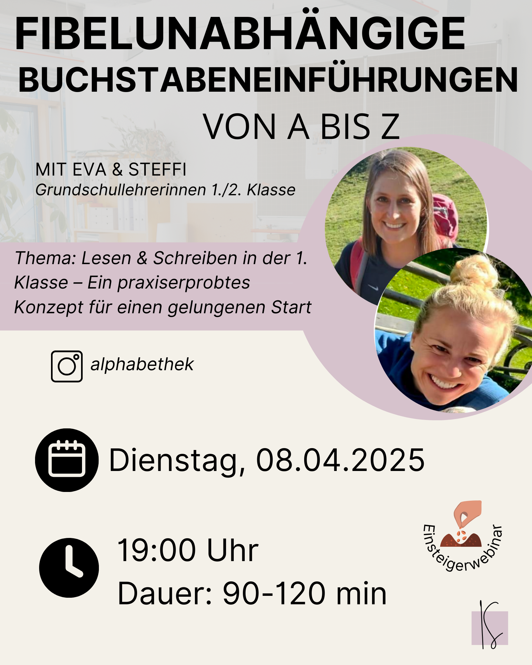 April / Fibelunabhängige Buchstabeneinführungen von A bis Z | Steffi & Eva