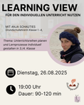 Bild in Galerie-Betrachter laden, LearningView für den individuellen Unterricht nutzen | Anja Schauties
