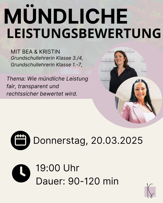 März 25 / Mündliche Leistungsbewertungen | Bea & Kristin