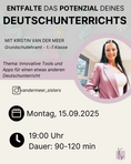 Bild in Galerie-Betrachter laden, Sep 25 / Entfalte das Potenzial deines Deutschunterrichts | Kristin van der Meer
