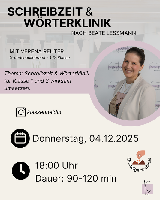 Schreibzeit & Wörterklinik | Verena Reuter