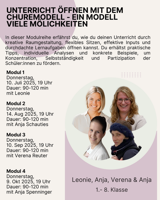 JUN / Intensive Insights: Chur Model: One model - many possibilities | Leonie &amp; Verena (3 webinars)