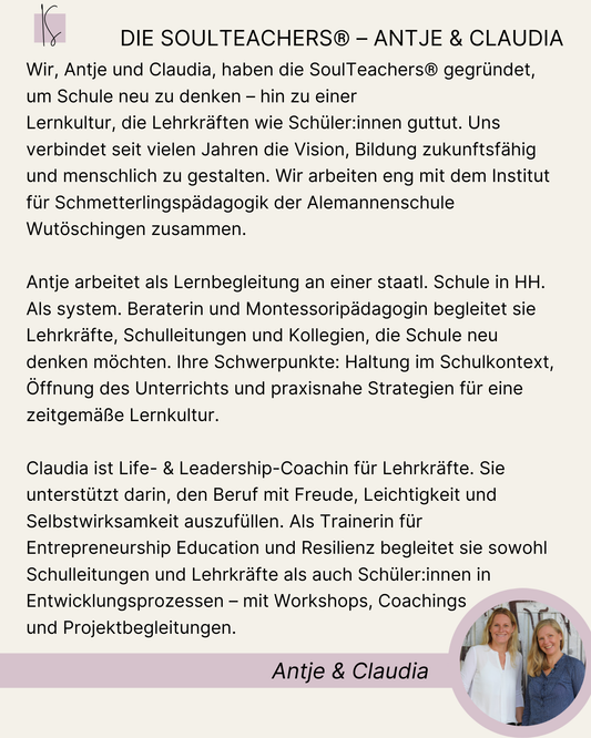 Von der Lehrkraft zur Lernbegleitung | Antje & Claudia
