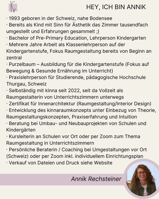 Mai 25 / Raumgestaltung von Unterrichtsräumen | Annik Rechsteiner
