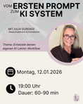 Bild in Galerie-Betrachter laden, Vom ersten Prompt zum eigenen KI-System | Julia Durdagi
