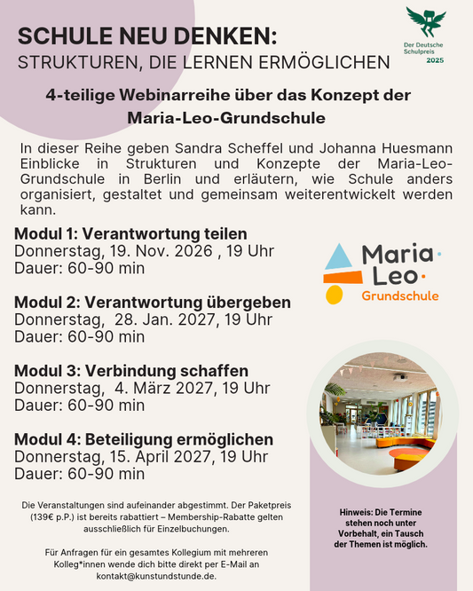 Das Konzept der Maria-Leo-GS | Sandra Scheffel & Johanna Huesmann (4 Webinare)