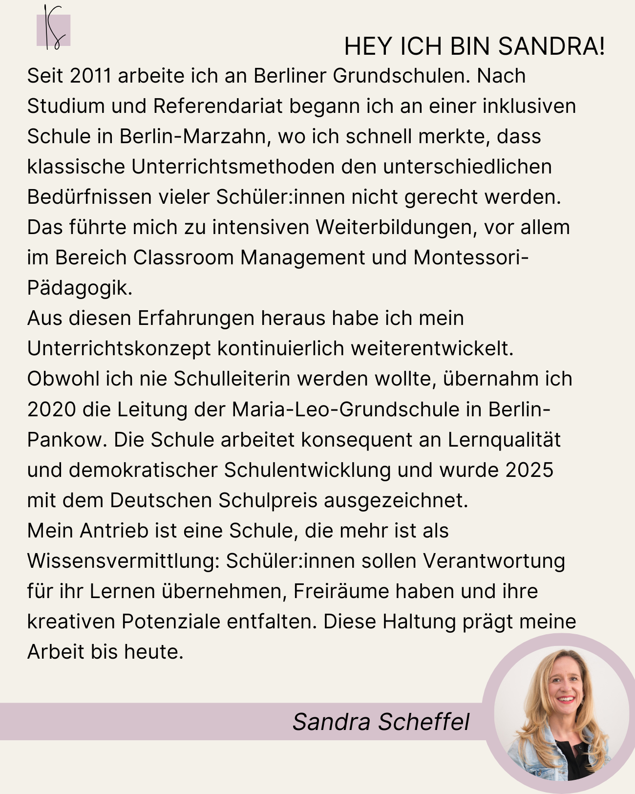 Schulpreisträger Maria-Leo GS - Konzept & Weg | Sandra Scheffel 