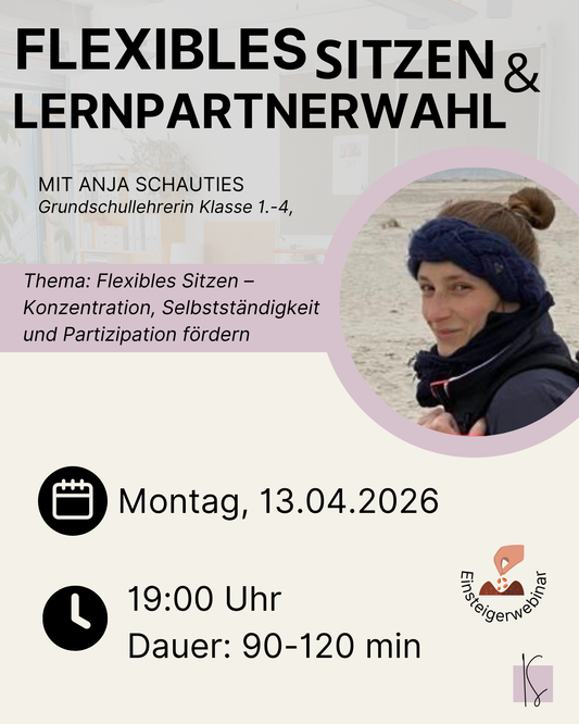 Flexibles Sitzen & Lernpartnerwahl | Anja Schauties
