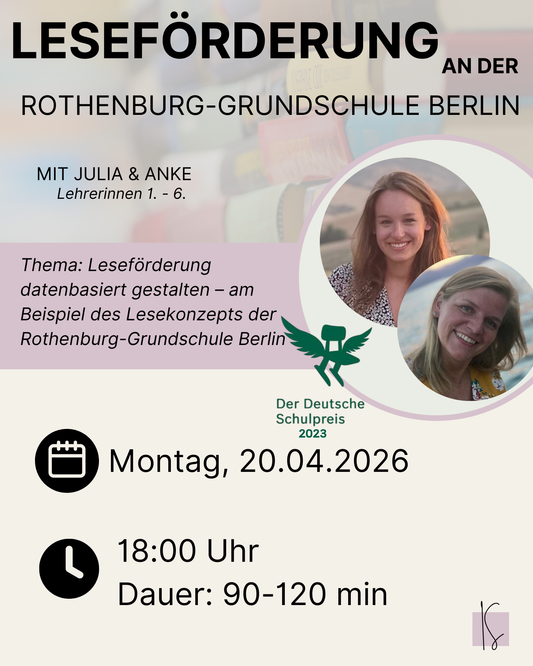 Leseförderung an der Rothenburg-Grundschule Berlin  | Julia & Anke