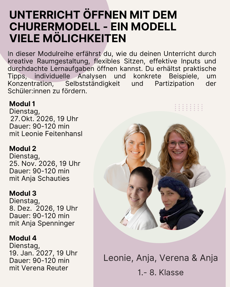 JUN / Intensive Insights: Chur Model: One model - many possibilities | Leonie &amp; Verena (3 webinars)