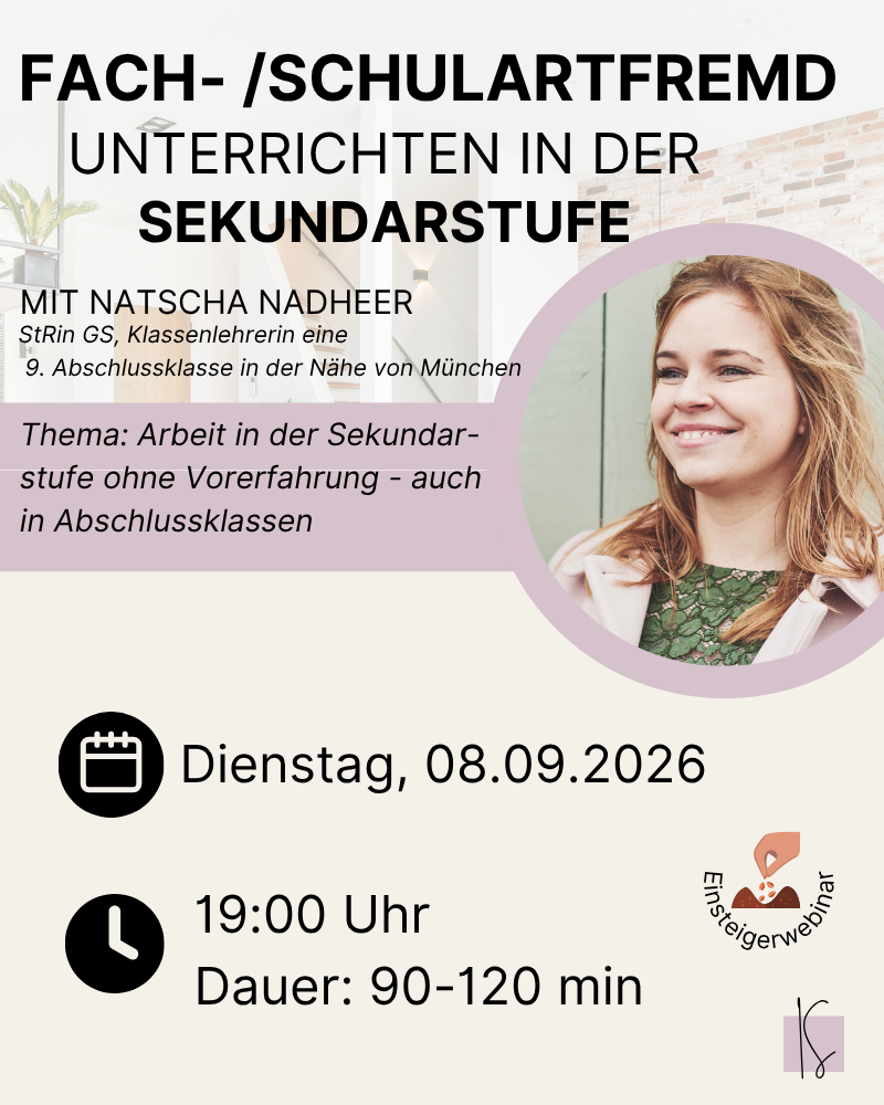 Fachfremd unterrichten auch in Abschlussklassen souverän bleiben  | Natascha Nadheer