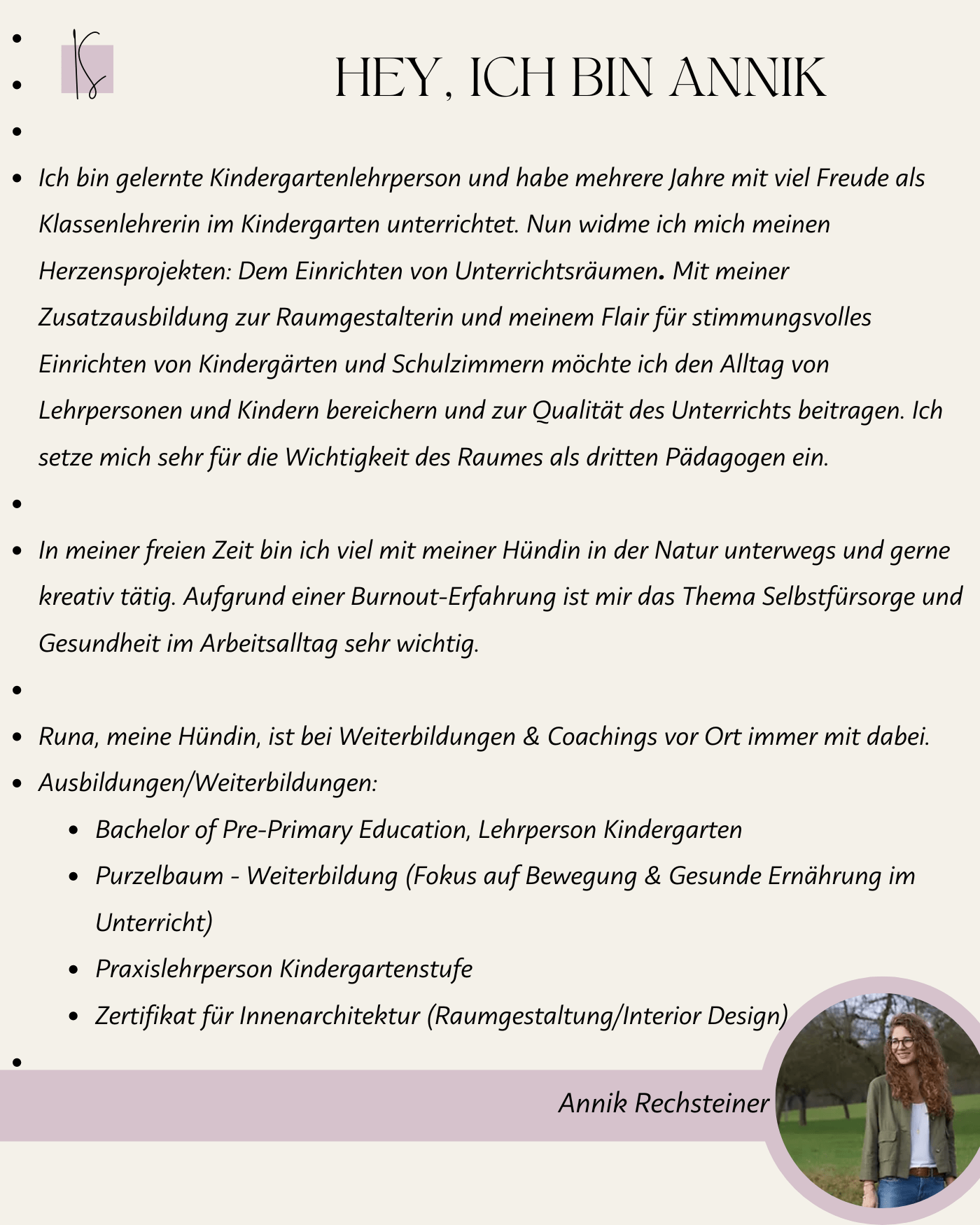 Raumgestaltung von Unterrichtsräumen | Annik Rechsteiner - Kunstundstunde